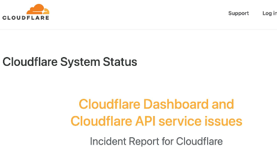Cloudflare 控制面板与 API 出现服务中断，目前已恢复-闲仔资源网